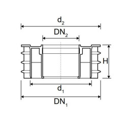 MagnaPlast HT PLUS Redukcja wewnętrzna HTR 110/75mm 11346 Kanalizacja